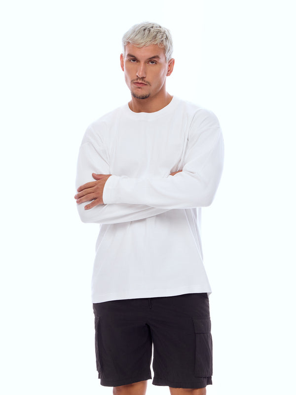 SWEATSHIRT FLLSLV-WHT