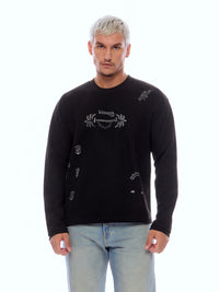 SWEATSHIRT DESS-BLCK [UNISEX]