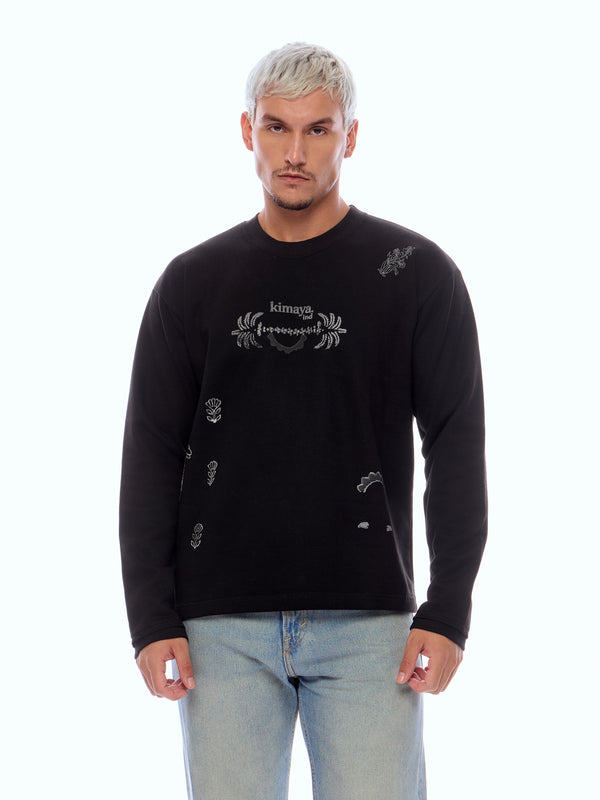 SWEATSHIRT DESS-BLCK [UNISEX]