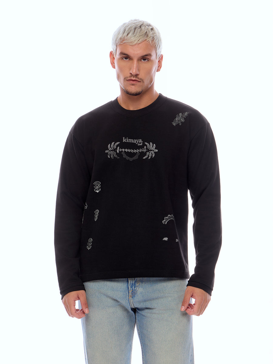 SWEATSHIRT DESS-BLCK [UNISEX]