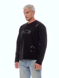 SWEATSHIRT DESS-BLCK [UNISEX]