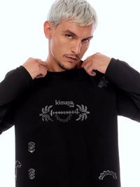 SWEATSHIRT DESS-BLCK [UNISEX]