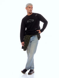 SWEATSHIRT DESS-BLCK [UNISEX]