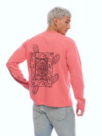 SWEATSHIRT ONEHND-PINK [UNISEX]