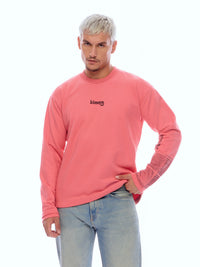 SWEATSHIRT ONEHND-PINK [UNISEX]