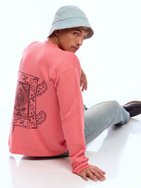 SWEATSHIRT ONEHND-PINK [UNISEX]