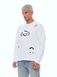 SWEATSHIRT DESS-WHT [UNISEX]