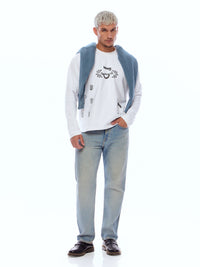 SWEATSHIRT DESS-WHT [UNISEX]