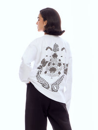 SWEATSHIRT DESS-WHT [UNISEX]