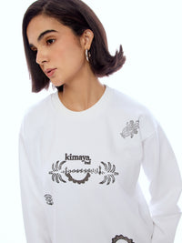 SWEATSHIRT DESS-WHT [UNISEX]