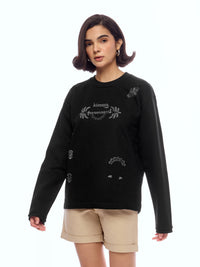 SWEATSHIRT DESS-BLCK [UNISEX]