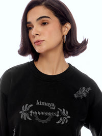 SWEATSHIRT DESS-BLCK [UNISEX]