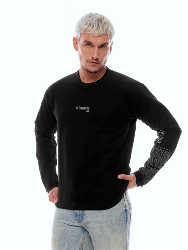 SWEATSHIRT ONEHND-BLCK [UNISEX]