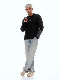 SWEATSHIRT ONEHND-BLCK [UNISEX]