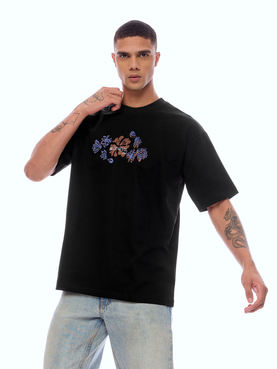 TEE FRNFLWR-BLCK [UNISEX]