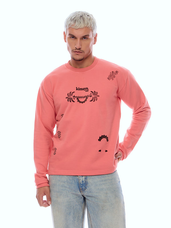 SWEATSHIRT DESS-PINK [UNISEX]