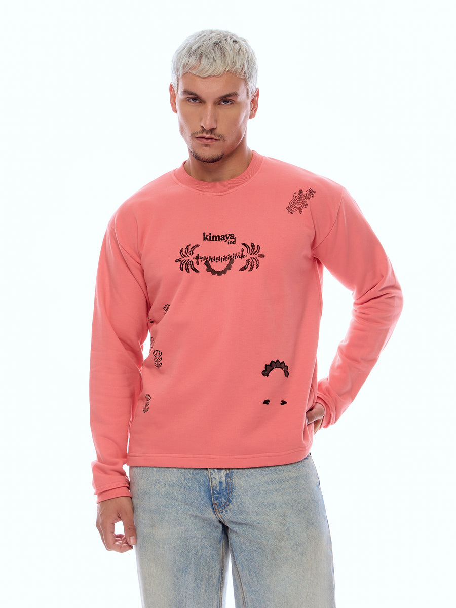 SWEATSHIRT DESS-PINK [UNISEX]