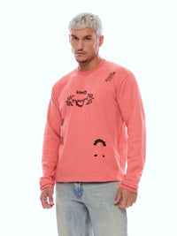 SWEATSHIRT DESS-PINK [UNISEX]