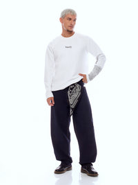 SWEATSHIRT ONEHND-WHT [UNISEX]