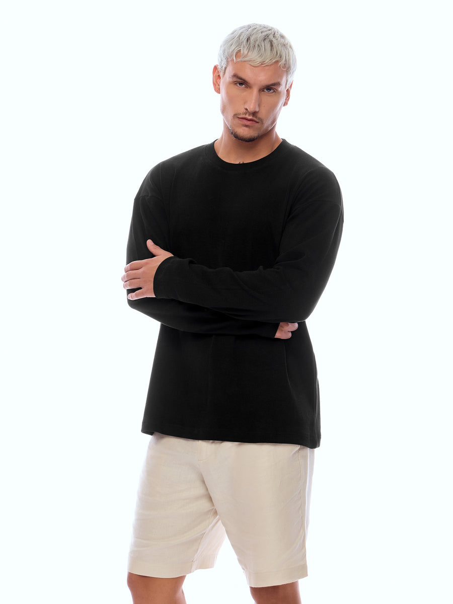 SWEATSHIRT FLLSLV-BLCK