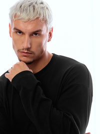 SWEATSHIRT FLLSLV-BLCK