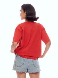 TEE BASIC-RED [UNISEX]