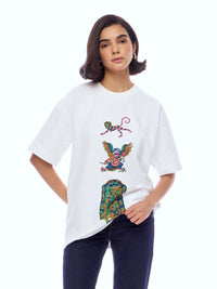 TEE MNKY-WHT [UNISEX]