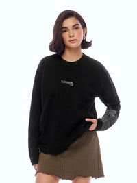 SWEATSHIRT ONEHND-BLCK [UNISEX]