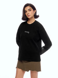 SWEATSHIRT ONEHND-BLCK [UNISEX]