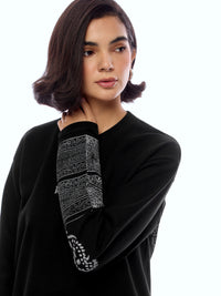SWEATSHIRT ONEHND-BLCK [UNISEX]