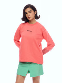 SWEATSHIRT ONEHND-PINK [UNISEX]
