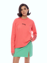 SWEATSHIRT ONEHND-PINK [UNISEX]