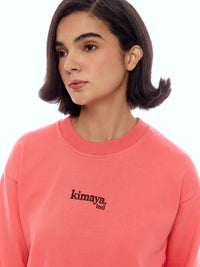 SWEATSHIRT ONEHND-PINK [UNISEX]