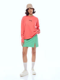 SWEATSHIRT ONEHND-PINK [UNISEX]