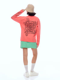 SWEATSHIRT ONEHND-PINK [UNISEX]