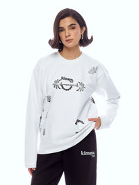 SWEATSHIRT DESS-WHT [UNISEX]