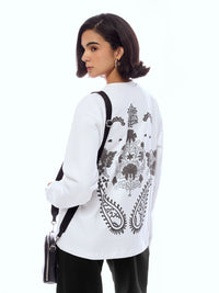 SWEATSHIRT DESS-WHT [UNISEX]