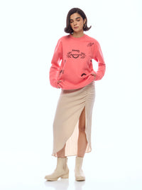 SWEATSHIRT DESS-PINK [UNISEX]