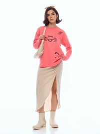 SWEATSHIRT DESS-PINK [UNISEX]