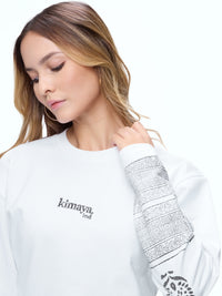 SWEATSHIRT ONEHND-WHT [UNISEX]